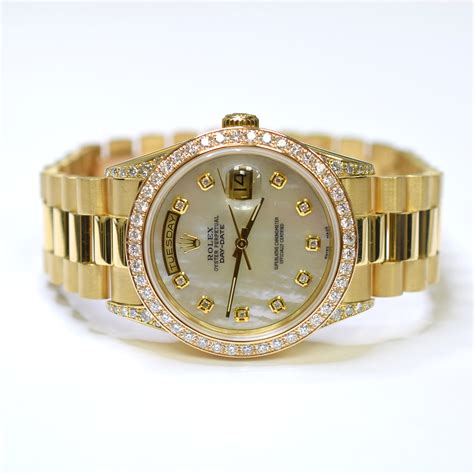 diamond rolex president|Rolex 18kt president 36mm watch.